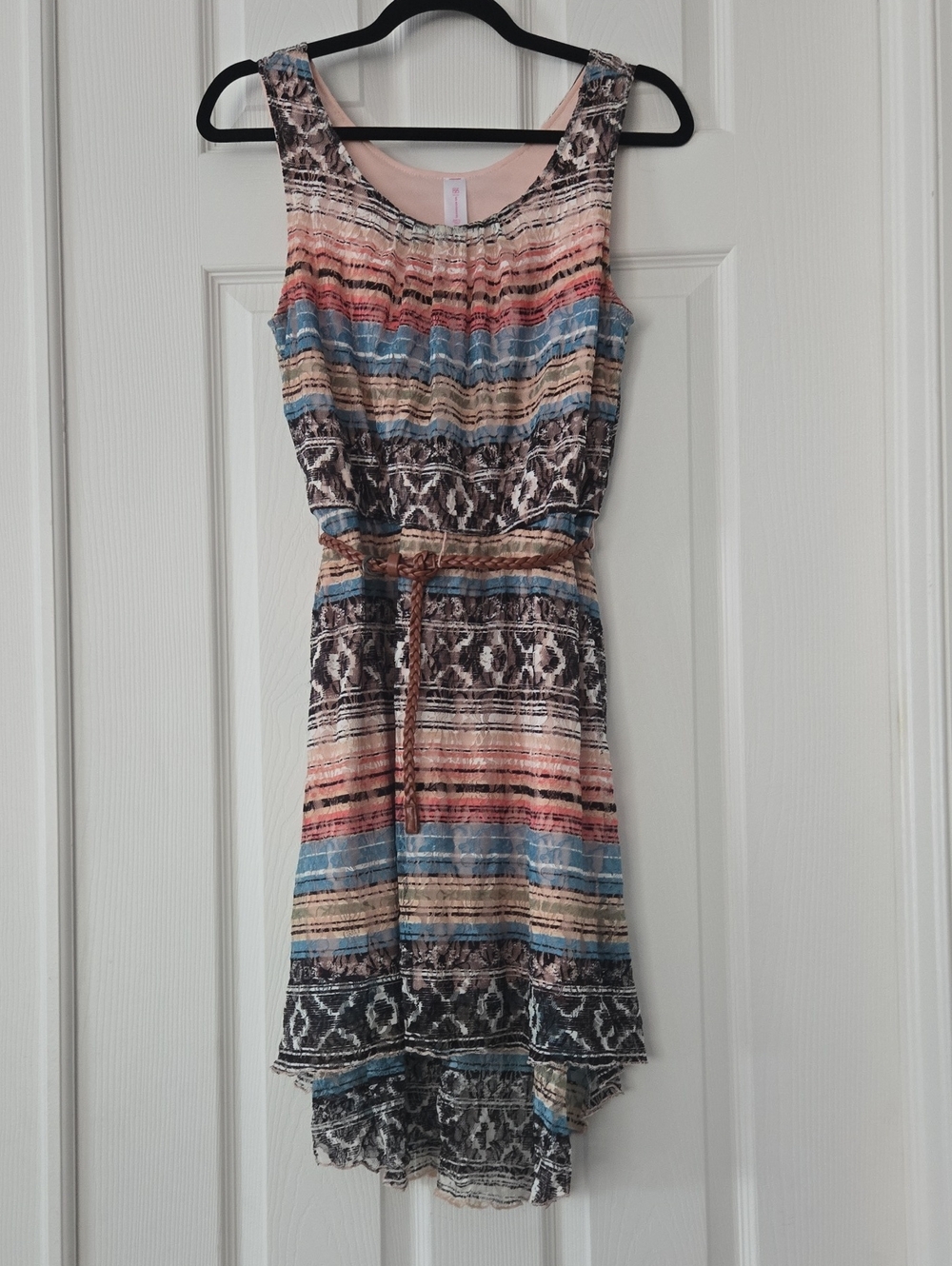 Sleeveless Multicolor Striped Summer Slip Dress
